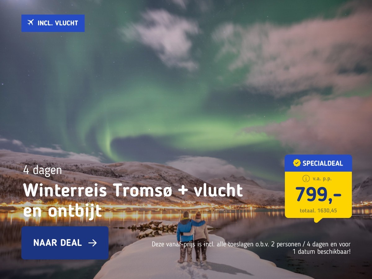 Winterreis Tromsø + vlucht en ontbijt