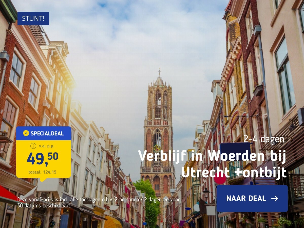 Verblijf in Woerden bij Utrecht +ontbijt