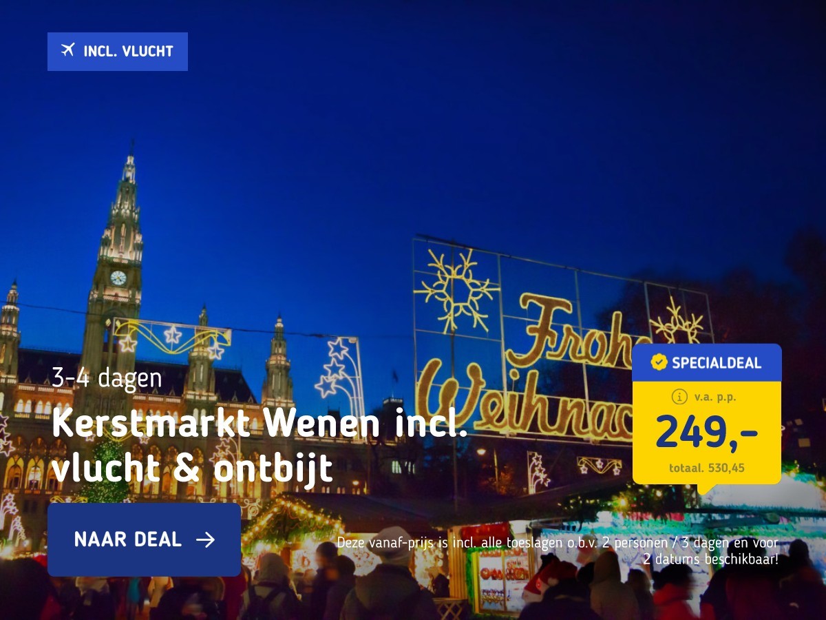 Kerstmarkt Wenen incl. vlucht & ontbijt