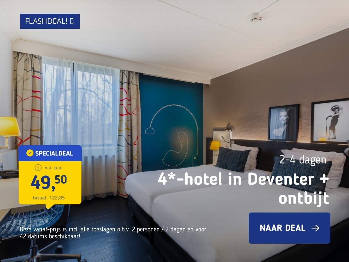 4*-hotel in Deventer + ontbijt