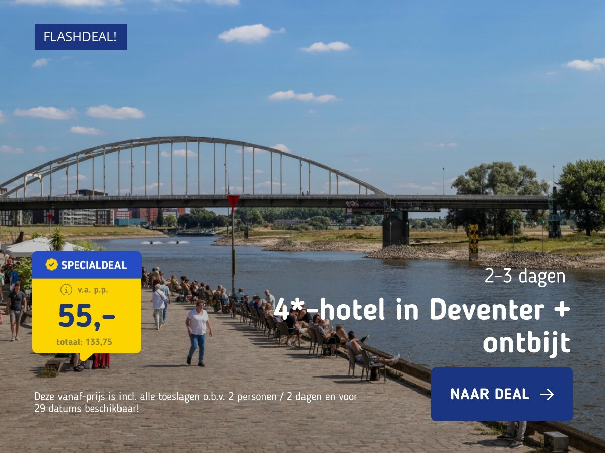 4*-hotel in Deventer + ontbijt