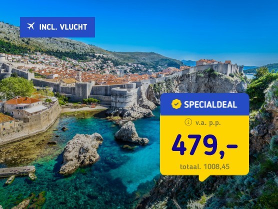 Dubrovnik+ vlucht, ontbijt en transfer