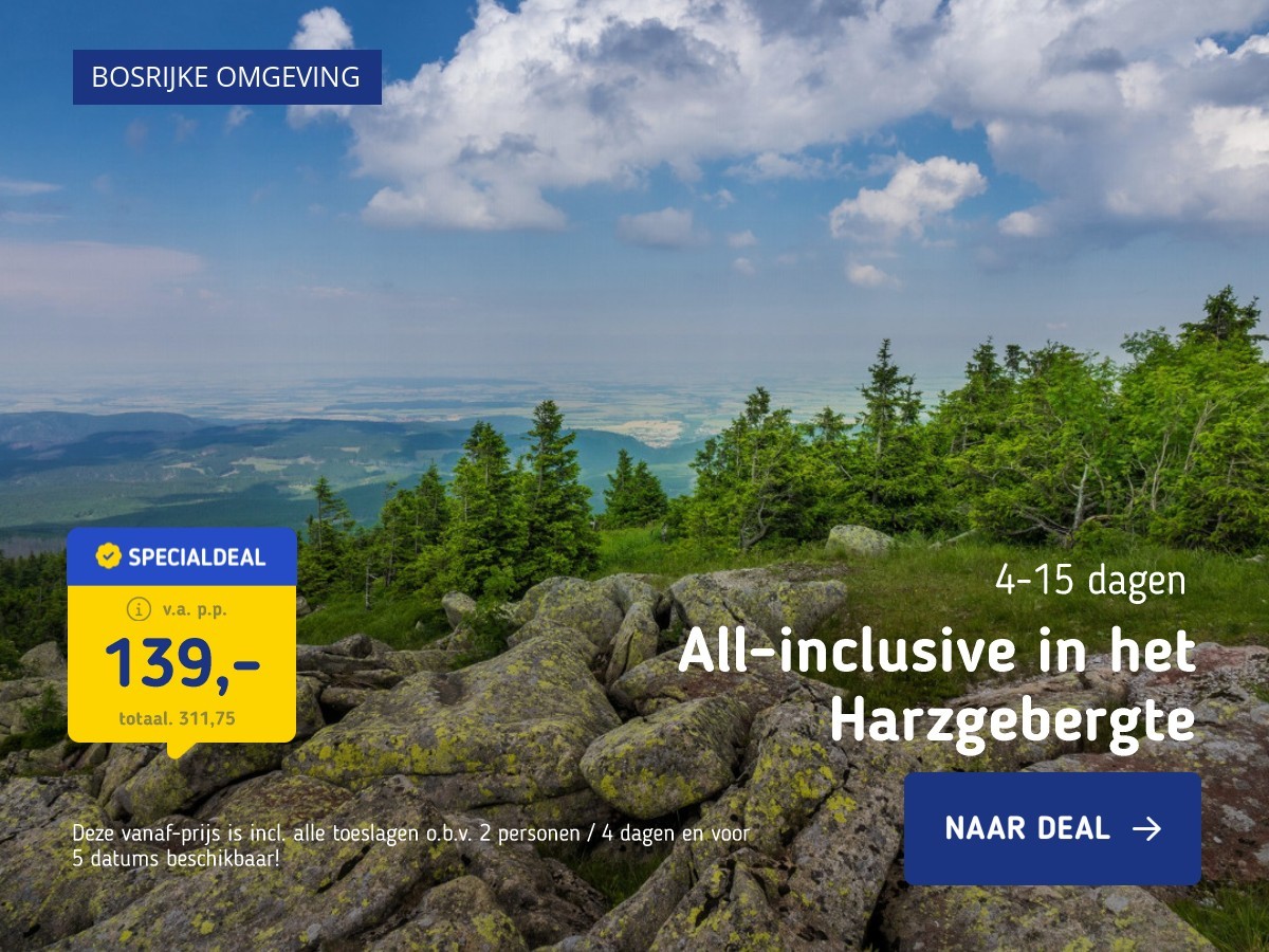 All-inclusive in het Harzgebergte