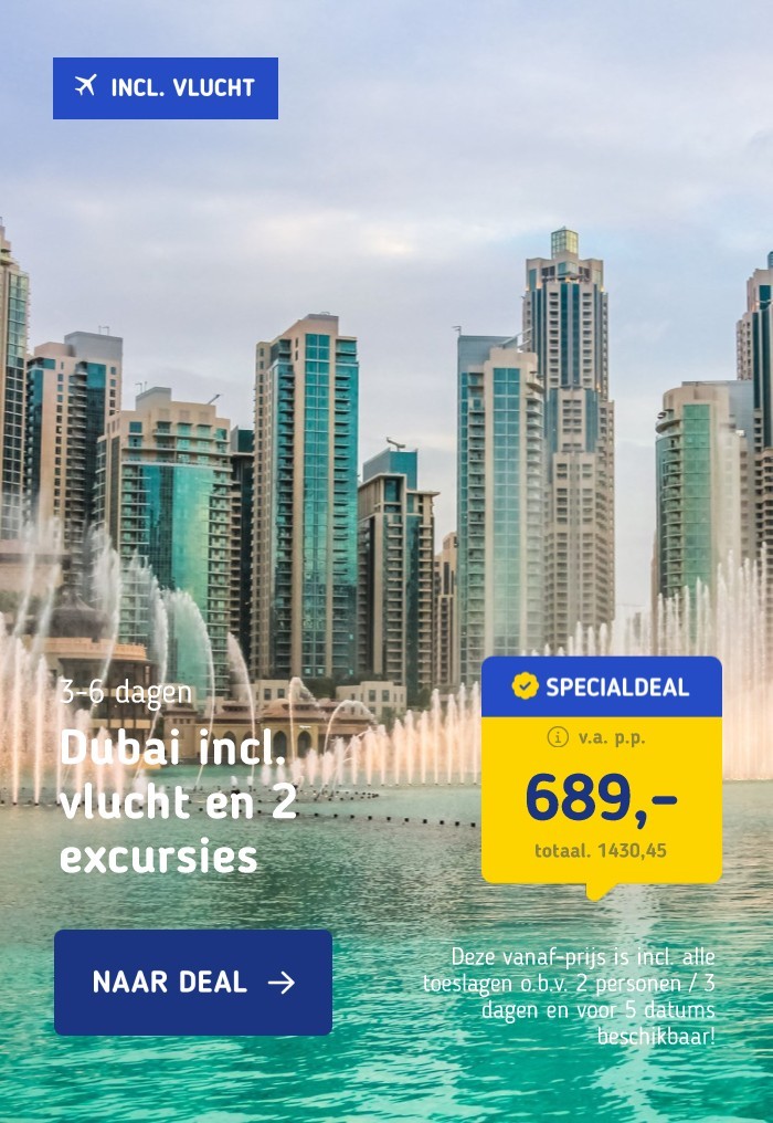 Dubai incl. vlucht en 2 excursies