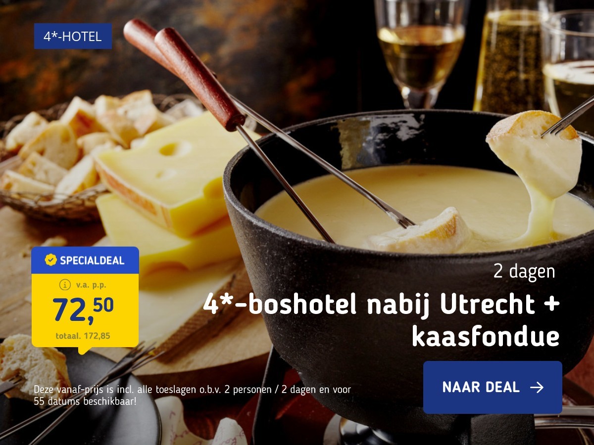 4*-boshotel nabij Utrecht + kaasfondue