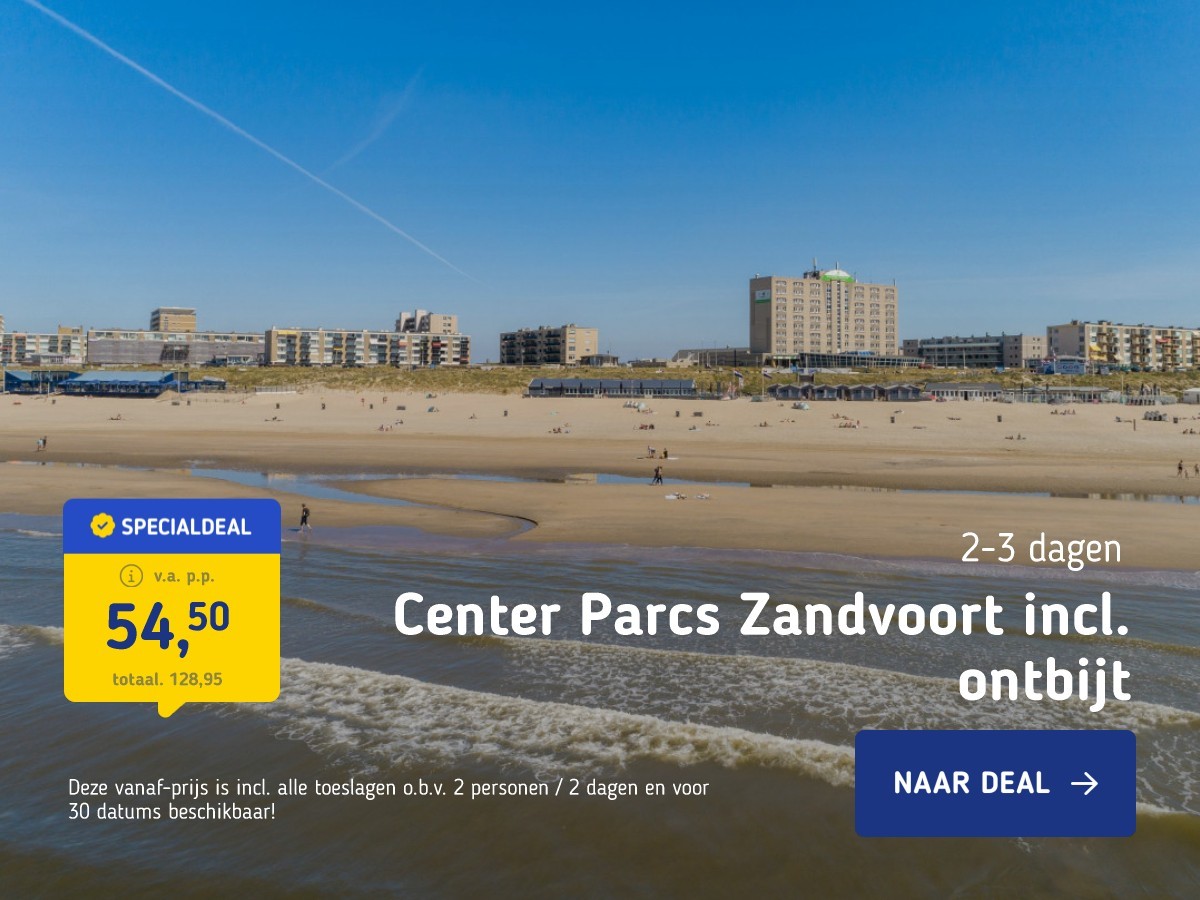 Center Parcs Zandvoort incl. ontbijt