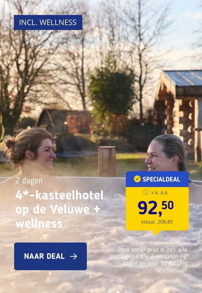 4*-kasteelhotel op de Veluwe + wellness