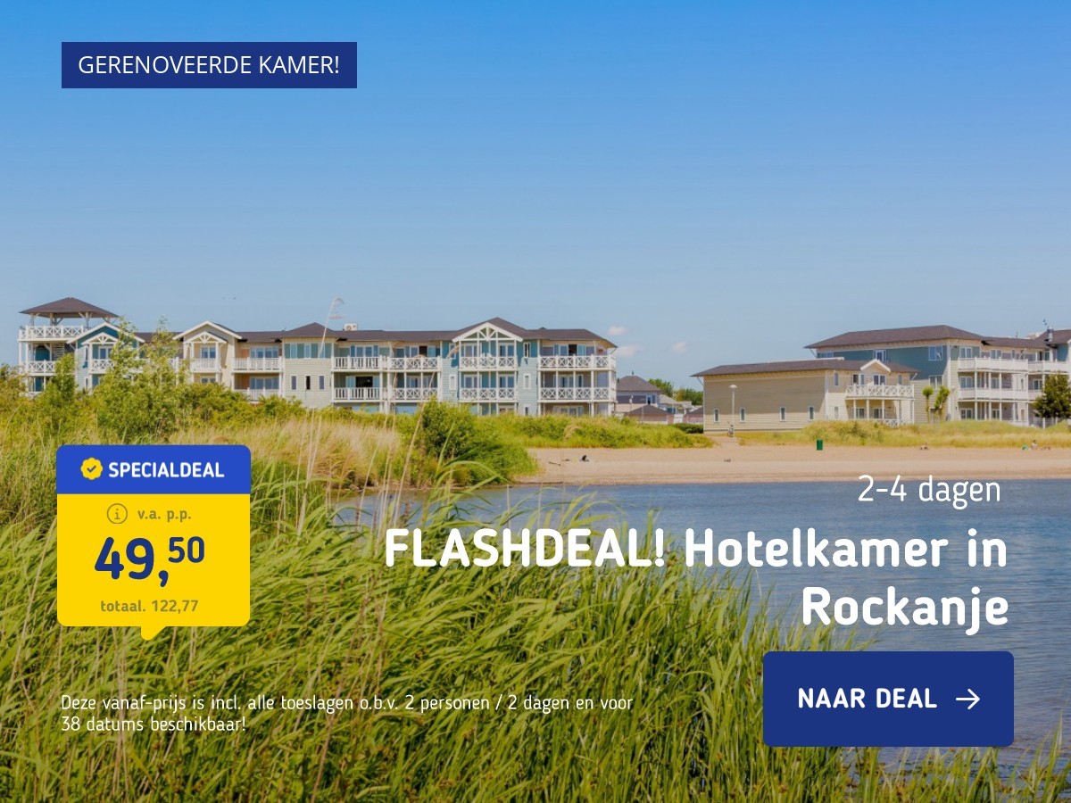 FLASHDEAL! Hotelkamer in Rockanje