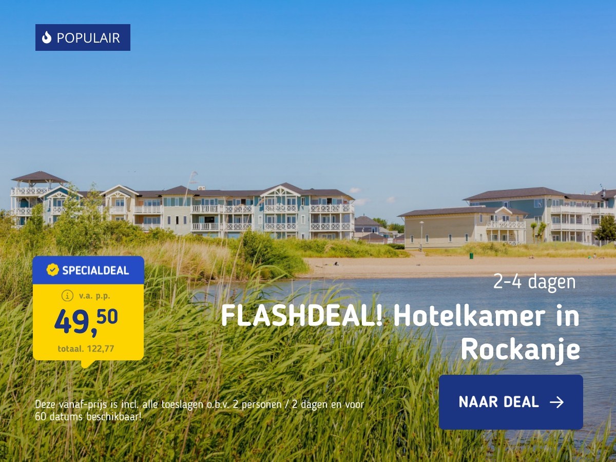 FLASHDEAL! Hotelkamer in Rockanje