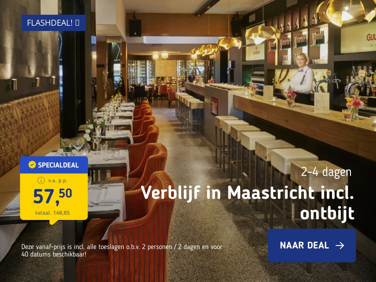 Verblijf in Maastricht incl. ontbijt