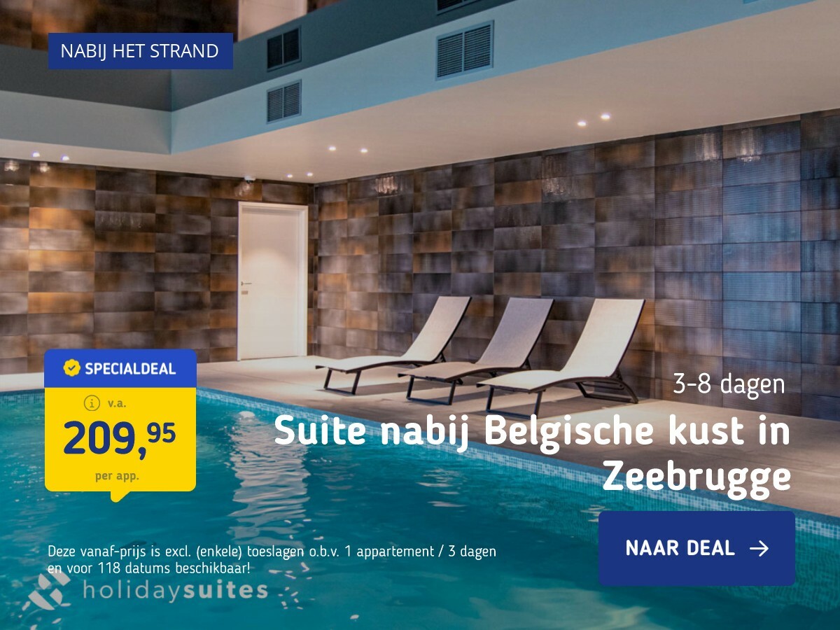 Suite nabij Belgische kust in Zeebrugge