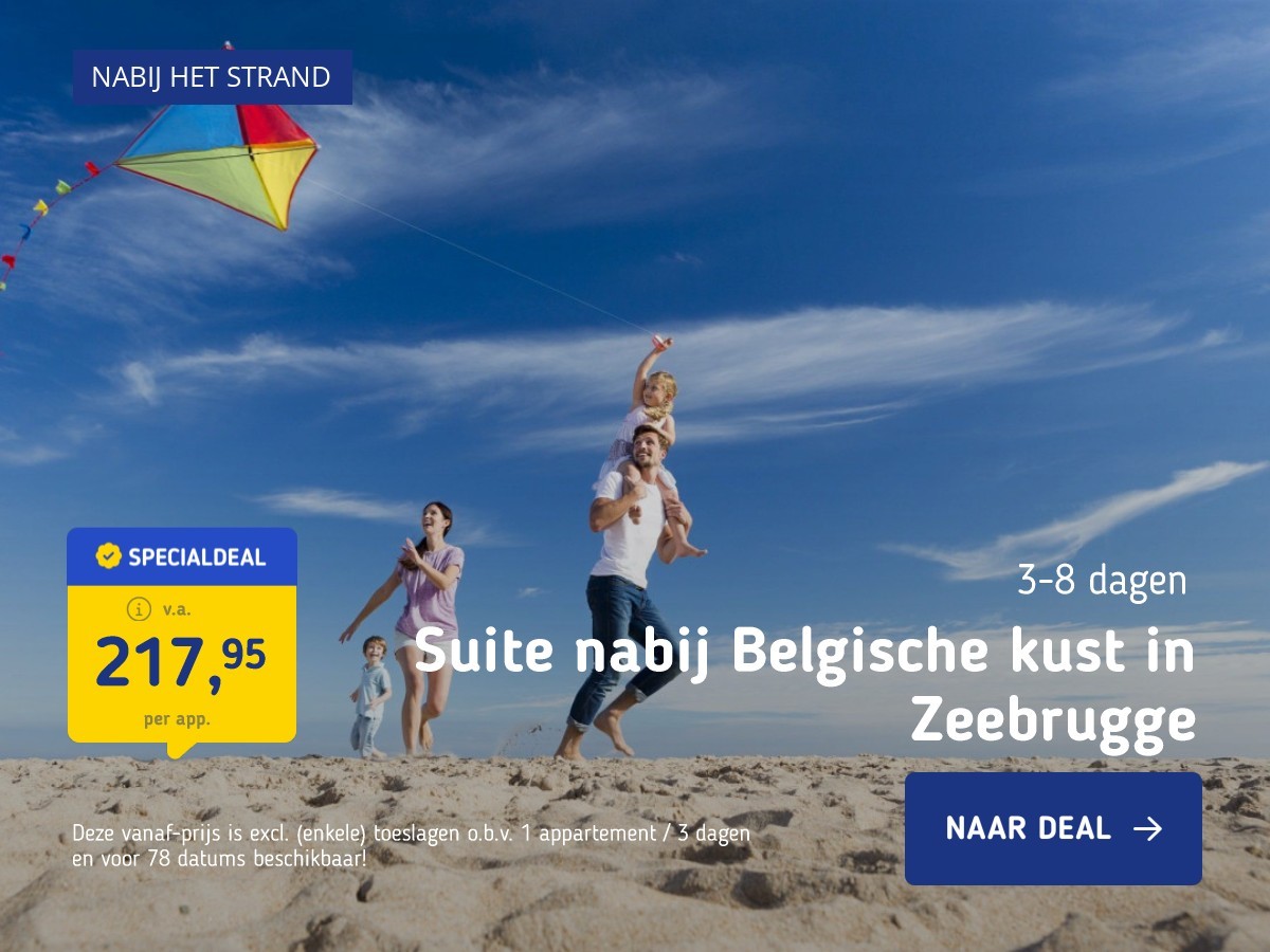 Suite nabij Belgische kust in Zeebrugge