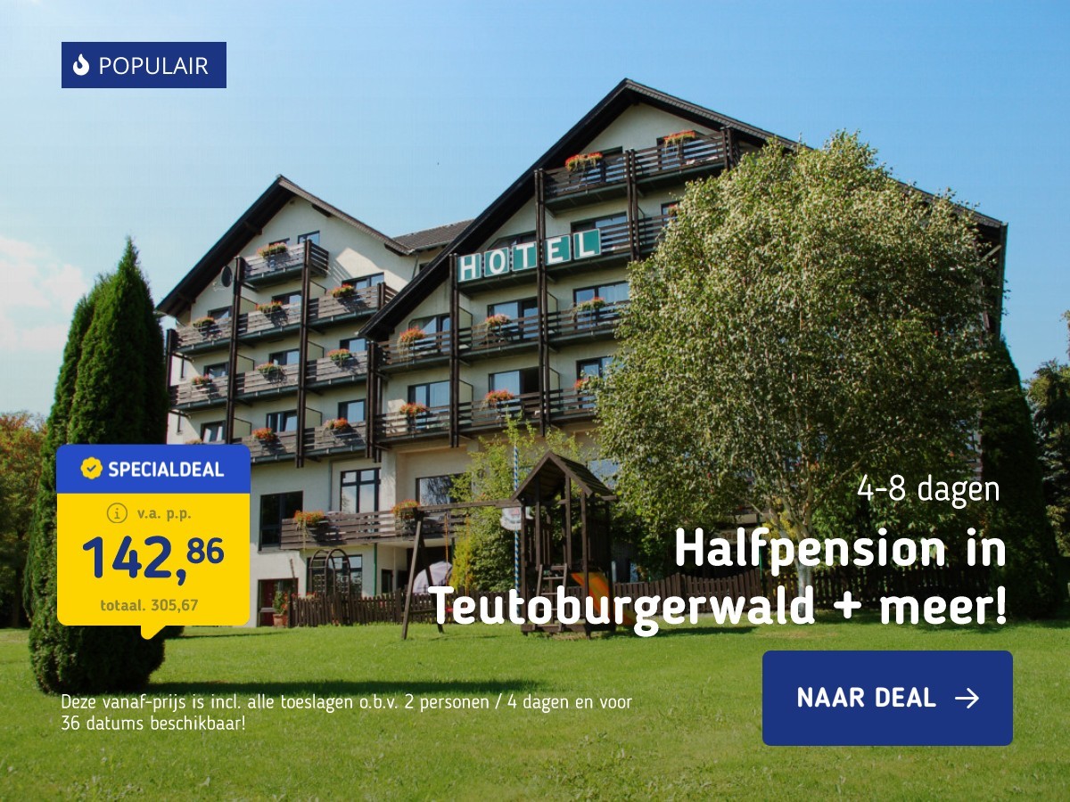 Halfpension in Teutoburgerwald + meer!