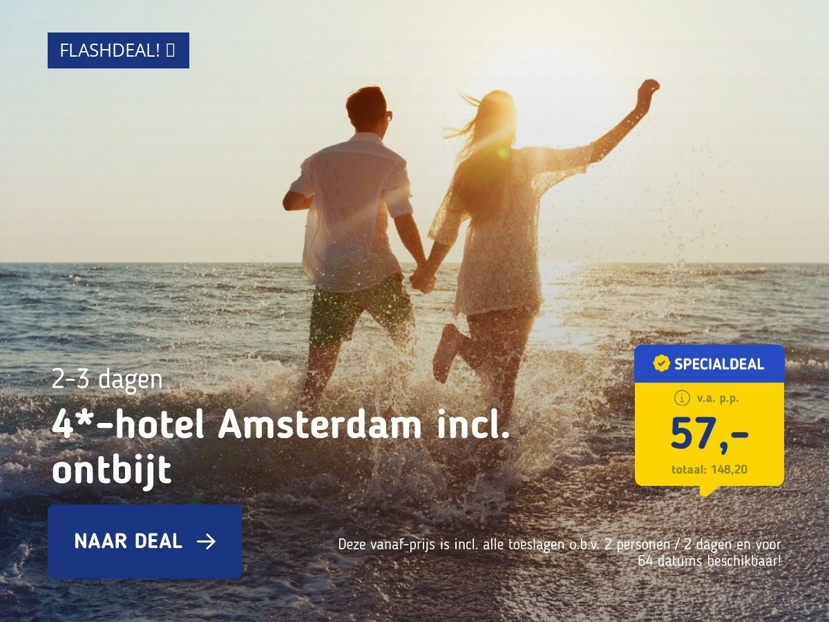 4*-hotel Amsterdam incl. ontbijt