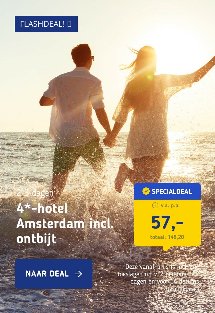 4*-hotel Amsterdam incl. ontbijt
