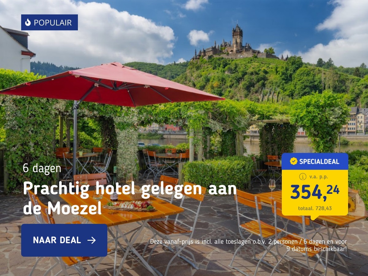 Prachtig hotel gelegen aan de Moezel