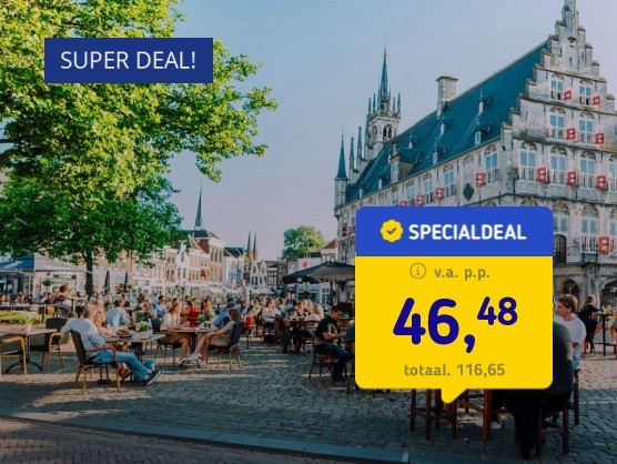 4*hotel in kaasstad Gouda incl. ontbijt