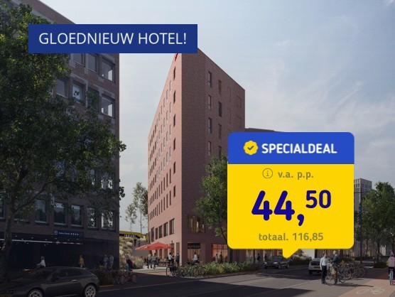 Gloednieuw hotel in Breda + ontbijt