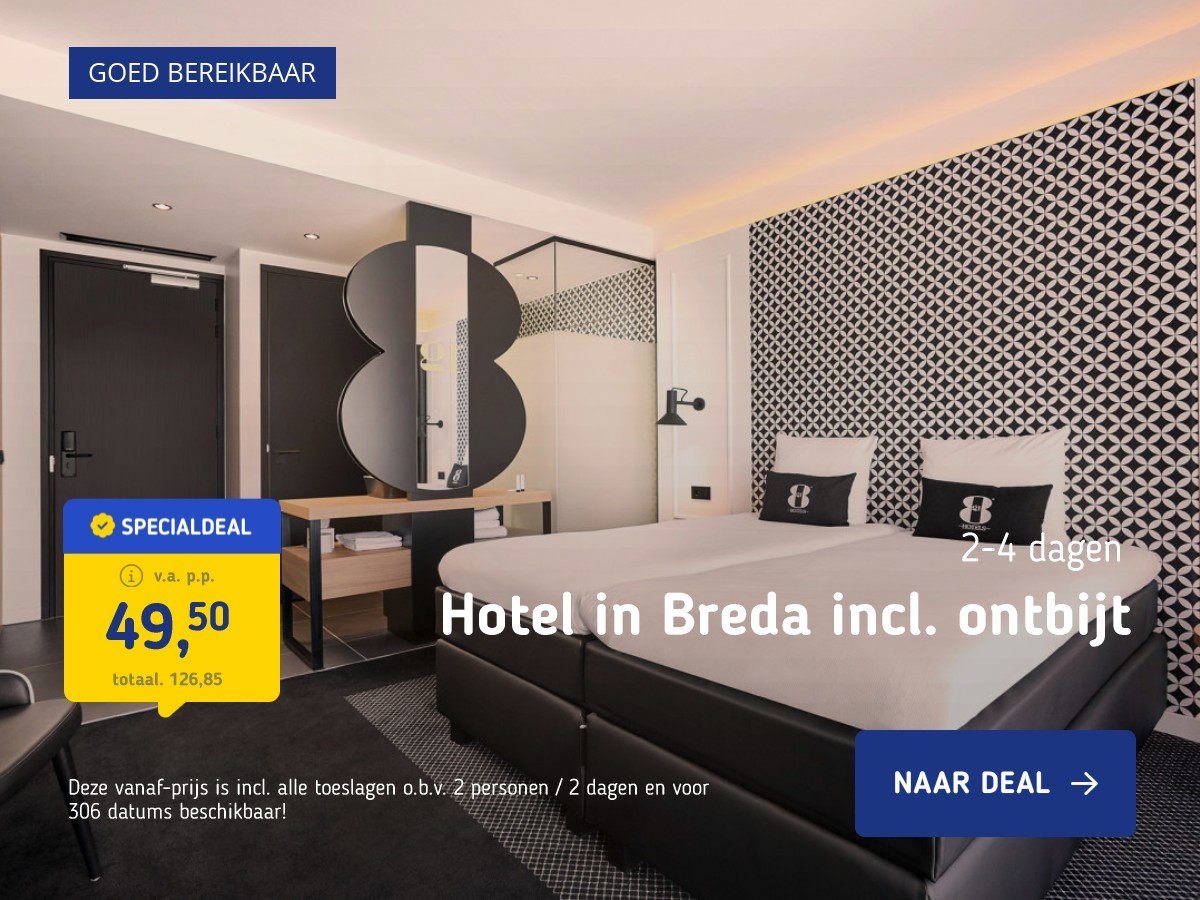 Hotel in Breda incl. ontbijt