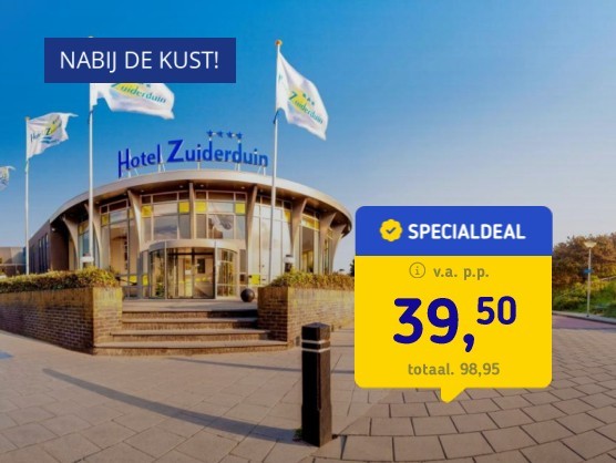 4*-hotel strand Egmond + ontbijt