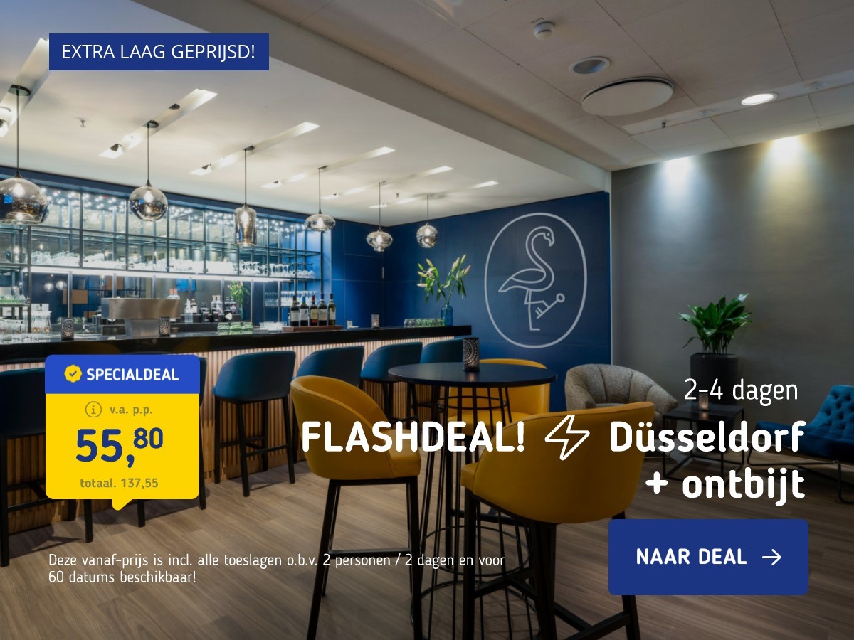 FLASHDEAL! ⚡ Düsseldorf + ontbijt