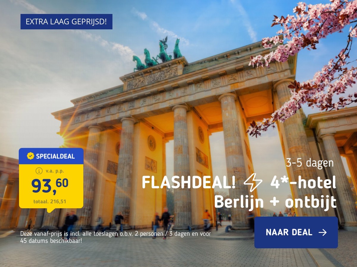 FLASHDEAL! ⚡ 4*-hotel Berlijn + ontbijt