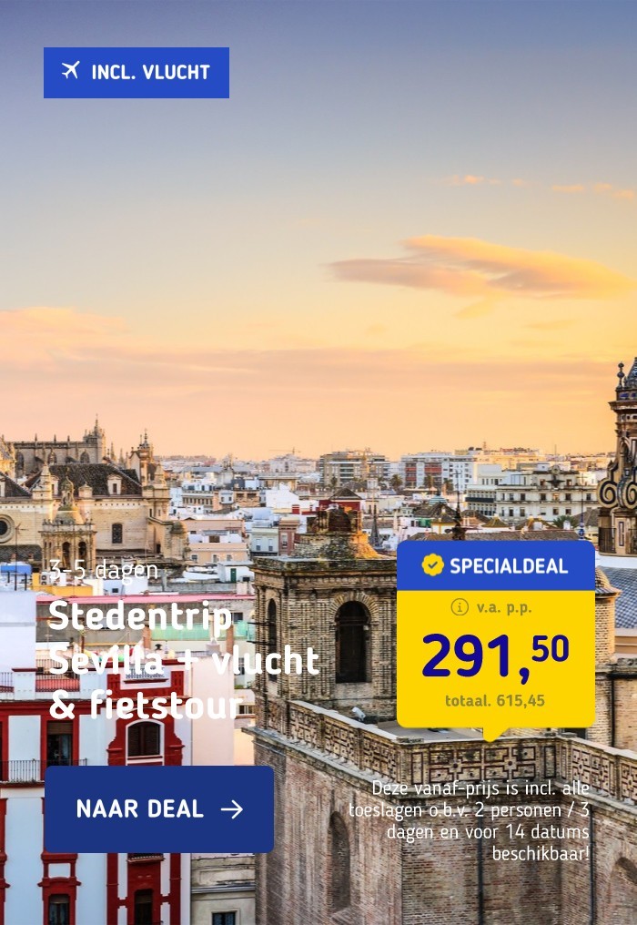 Stedentrip Sevilla + vlucht & fietstour