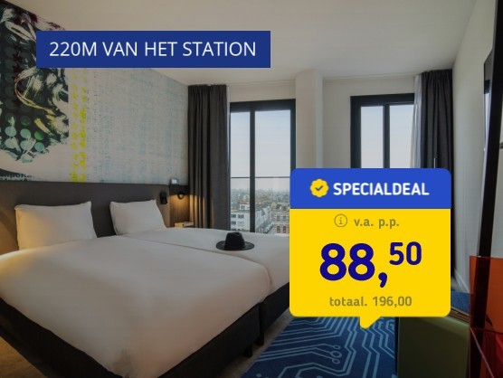 Hotel in Delft + ontbijt en treinretour