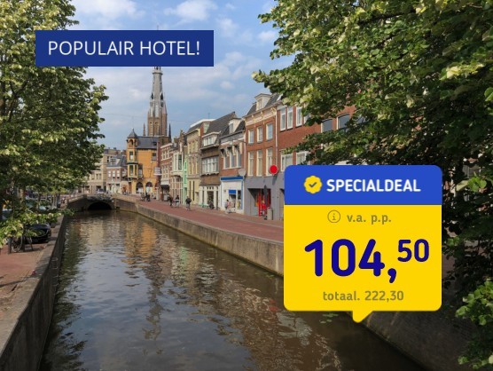 Hotel Leeuwarden + ontbijt & treinretour