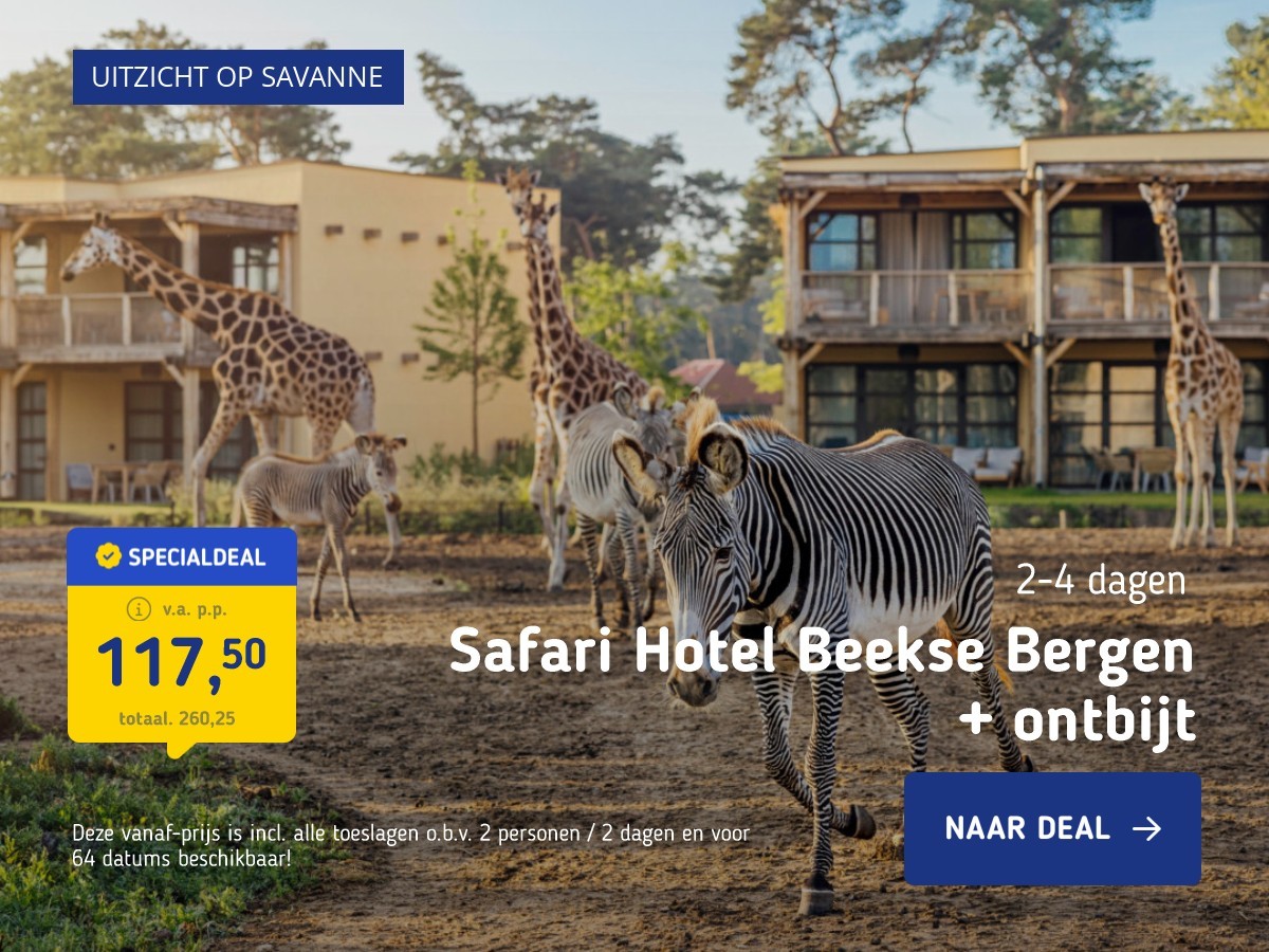 Safari Hotel Beekse Bergen + ontbijt