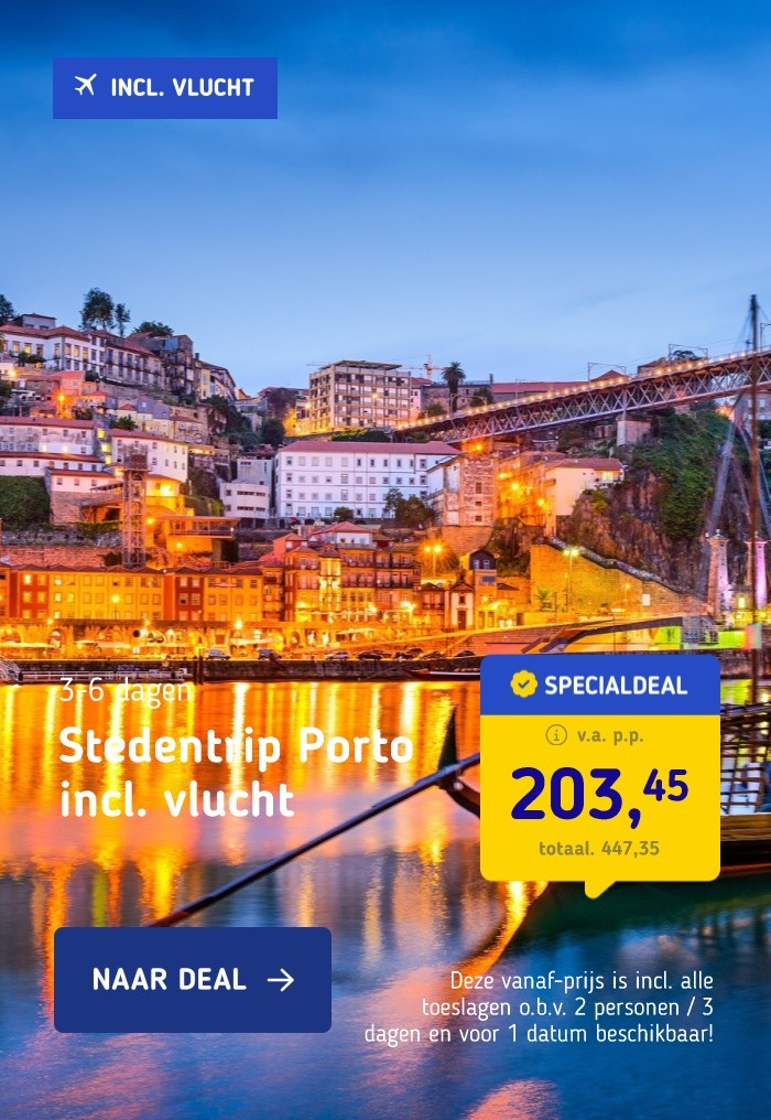 Stedentrip Porto incl. vlucht