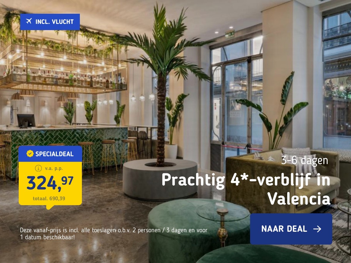 Prachtig 4*-verblijf in Valencia