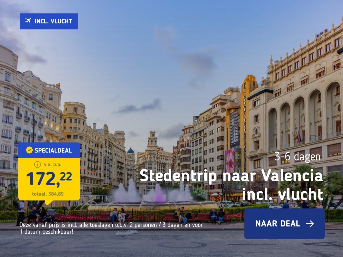 Stedentrip naar Valencia incl. vlucht