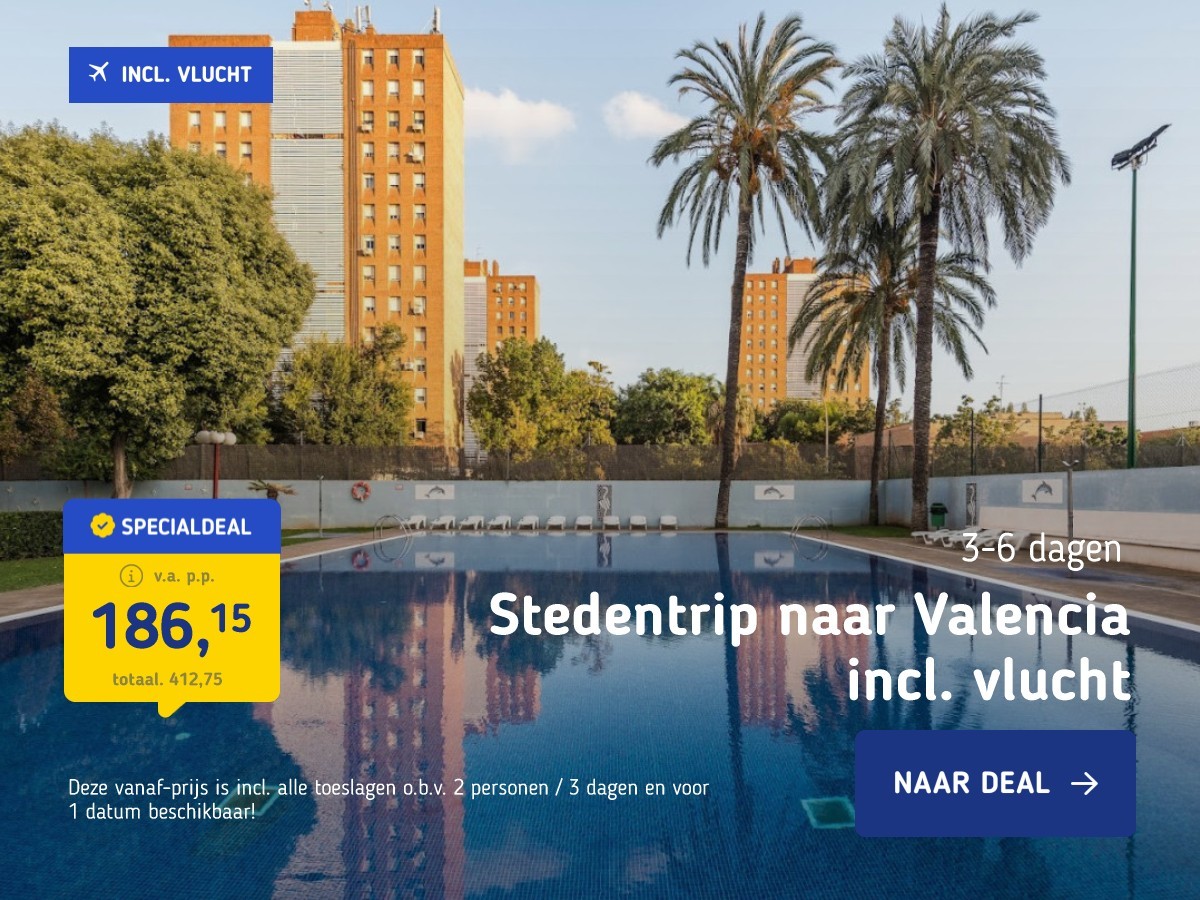 Stedentrip naar Valencia incl. vlucht