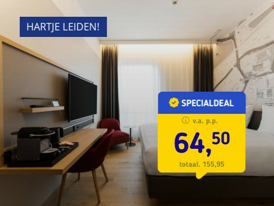 SPLINTERNIEUW! 4*-hotel Leiden + ontbijt