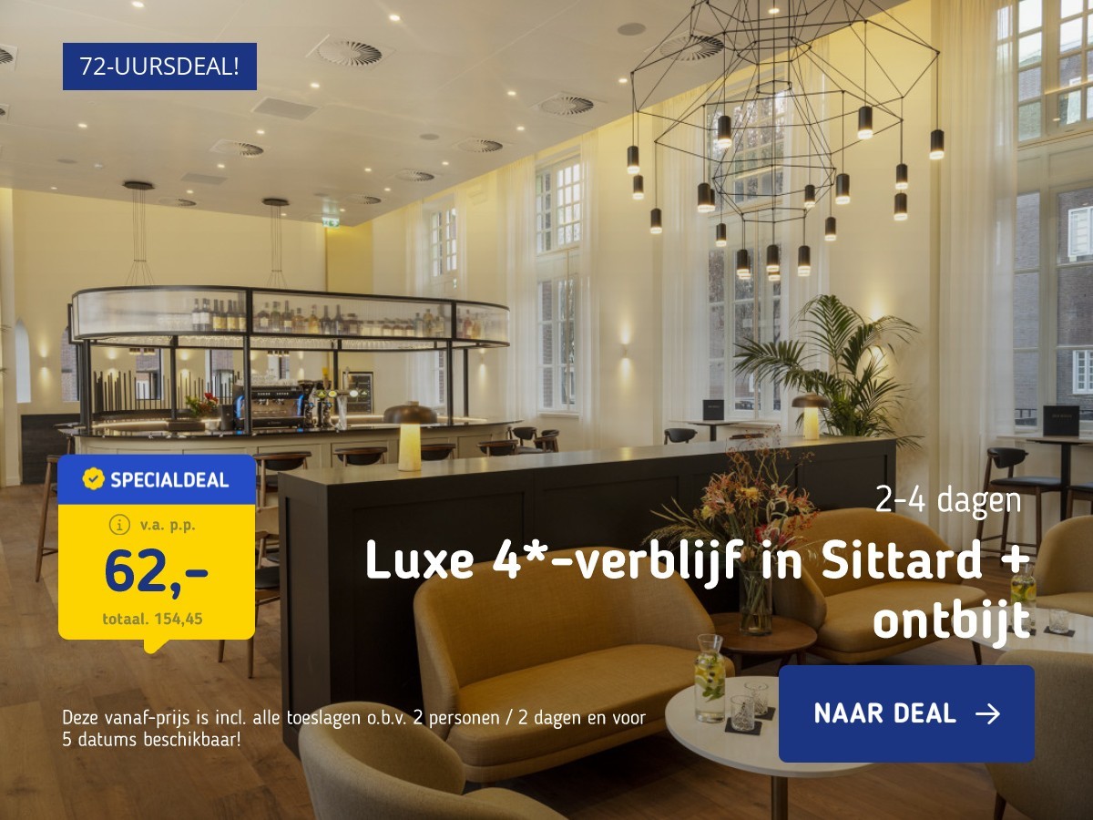 Luxe 4*-verblijf in Sittard + ontbijt