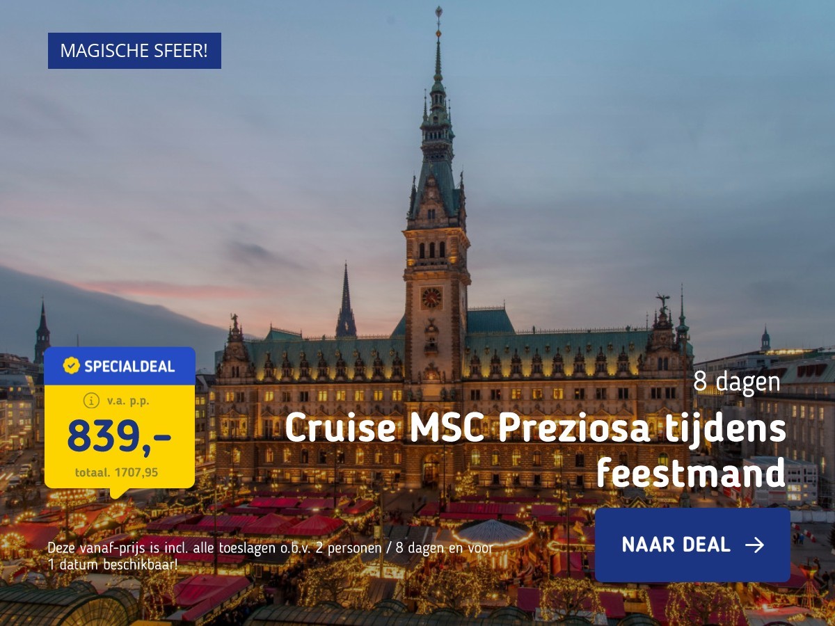 Cruise MSC Preziosa tijdens feestmand