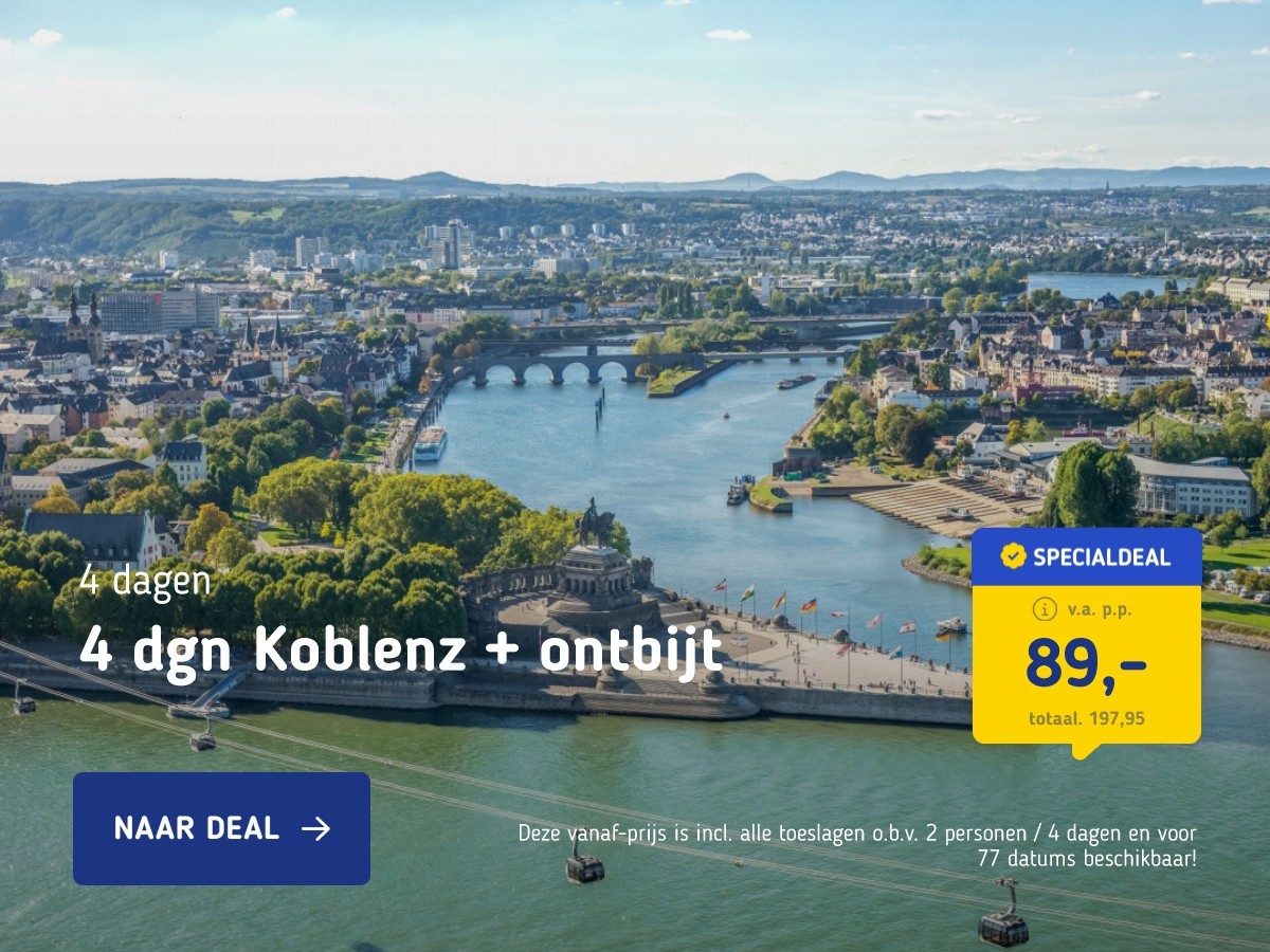 4 dgn Koblenz + ontbijt