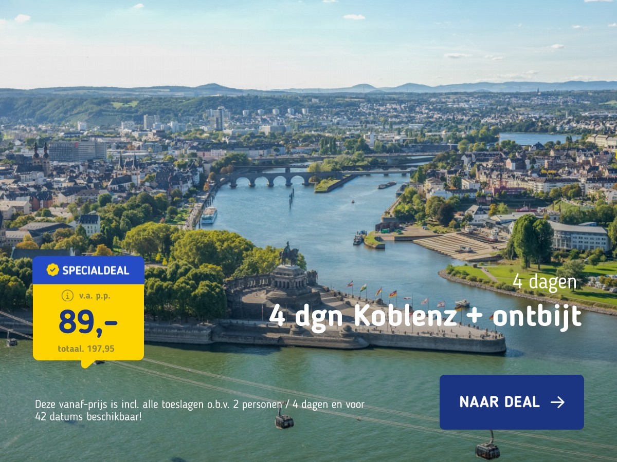 4 dgn Koblenz + ontbijt