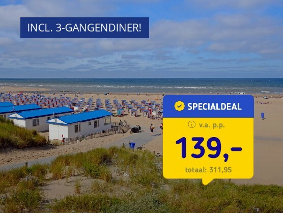 3 dgn Leiden bij Katwijk + 3-gangendiner