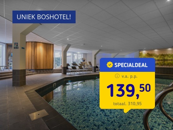 4*-boshotel incl. ontbijt + 1 x diner