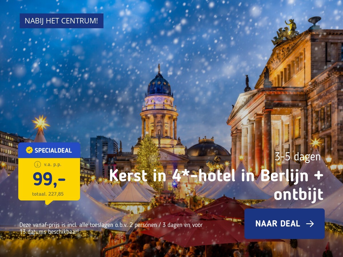 Kerst in 4*-hotel in Berlijn + ontbijt