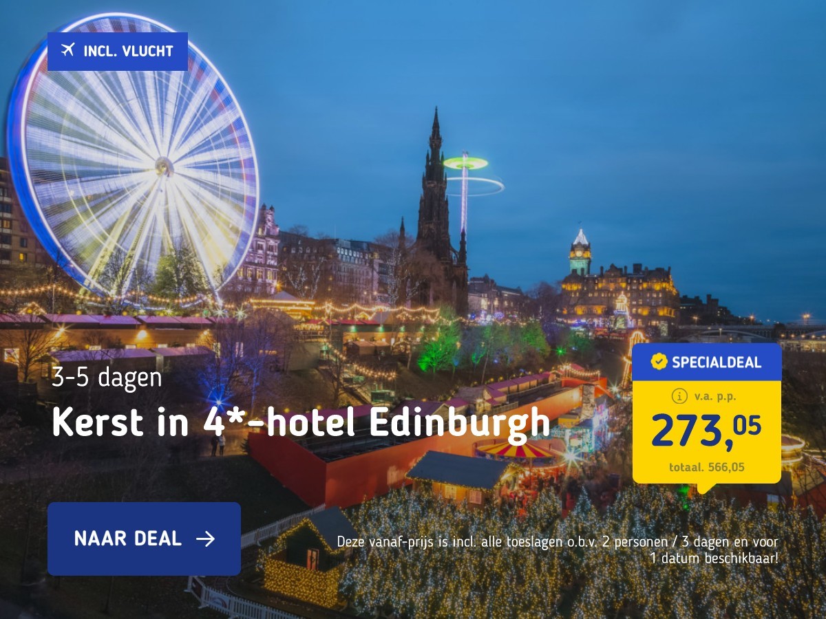 Kerst in 4*-hotel Edinburgh