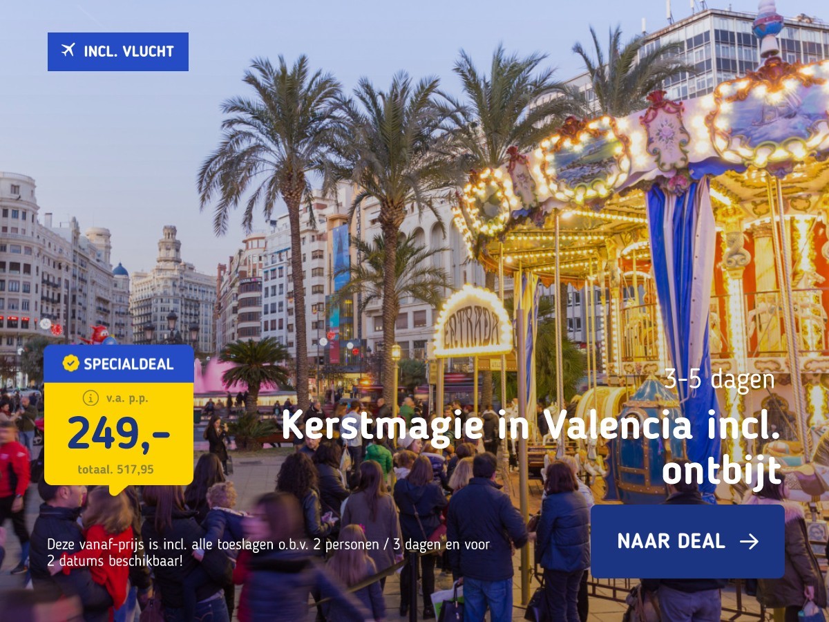 Kerstmagie in Valencia incl. ontbijt