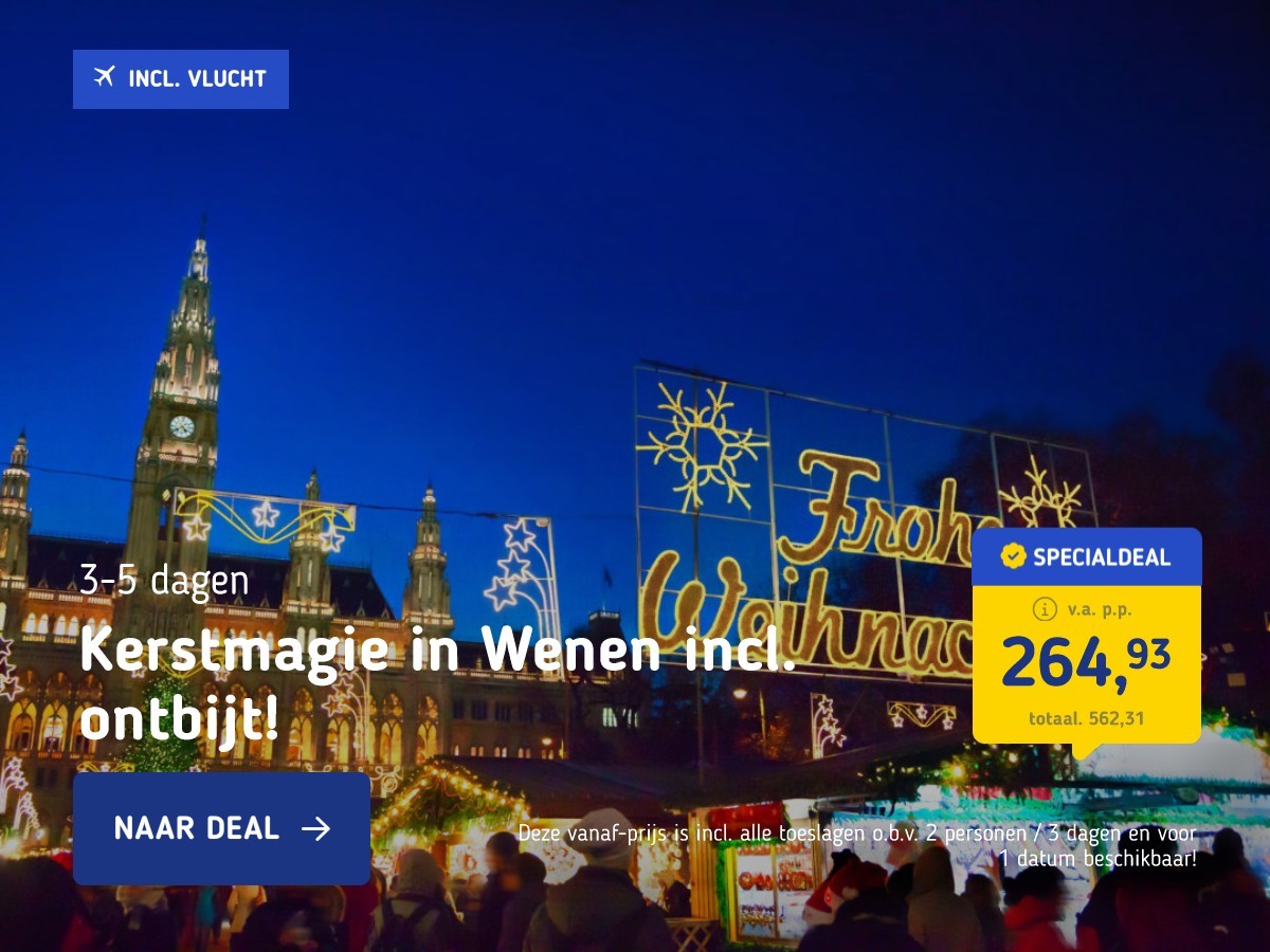 Kerstmagie in Wenen incl. ontbijt!