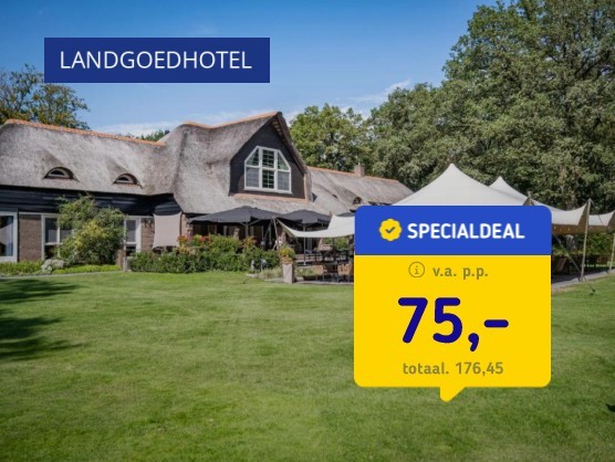 Landgoedhotel incl. ontbijt & diner