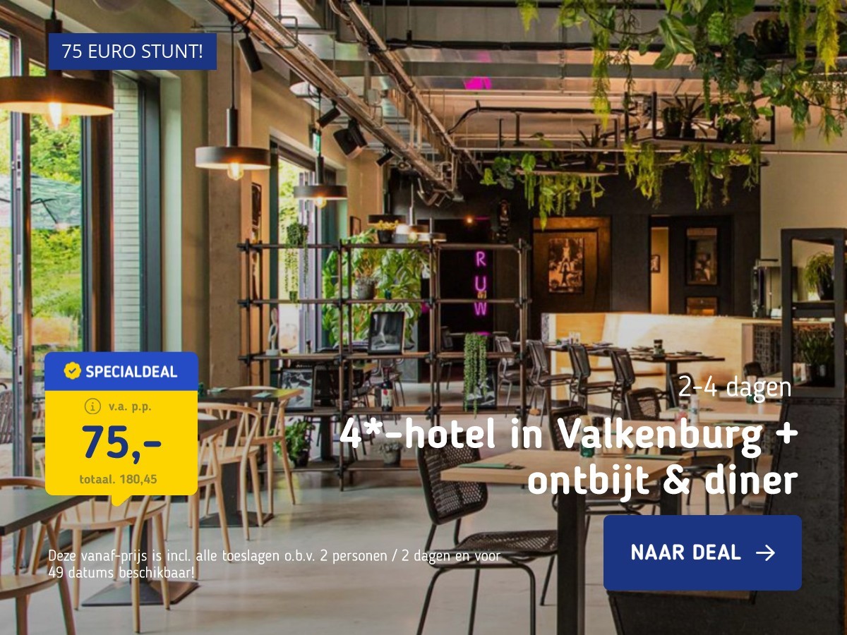 4*-hotel in Valkenburg + ontbijt & diner