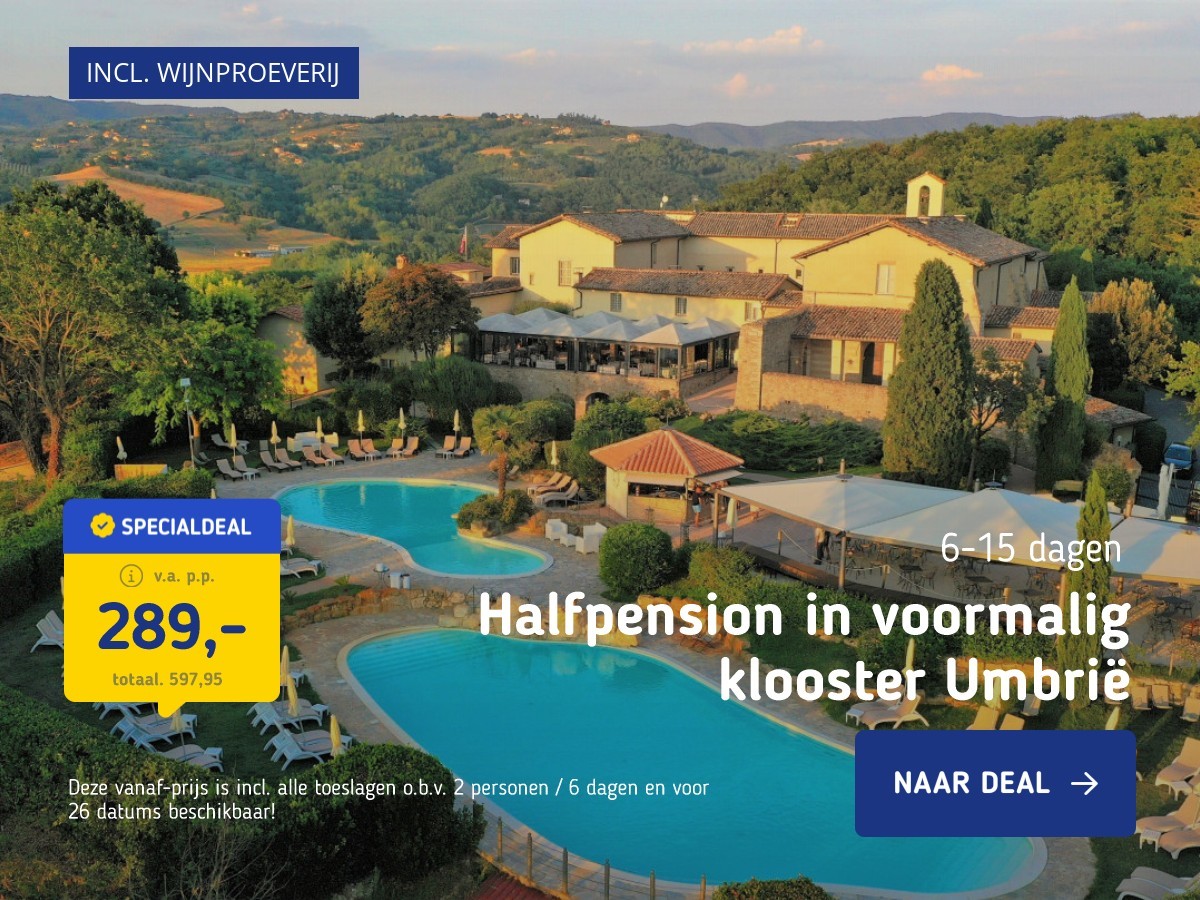 Halfpension in voormalig klooster Umbrië