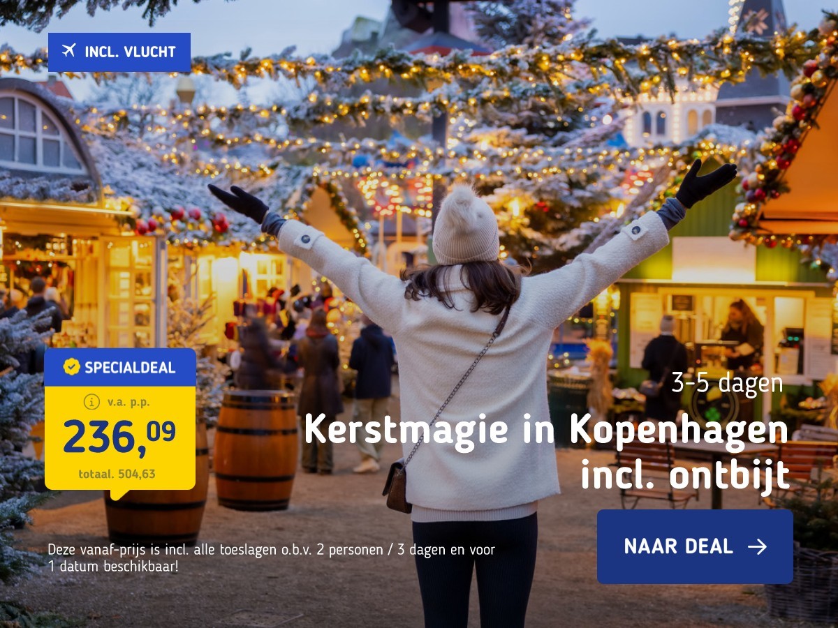 Kerstmagie in Kopenhagen incl. ontbijt