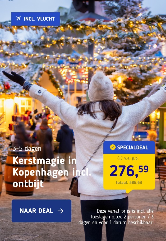 Kerstmagie in Kopenhagen incl. ontbijt